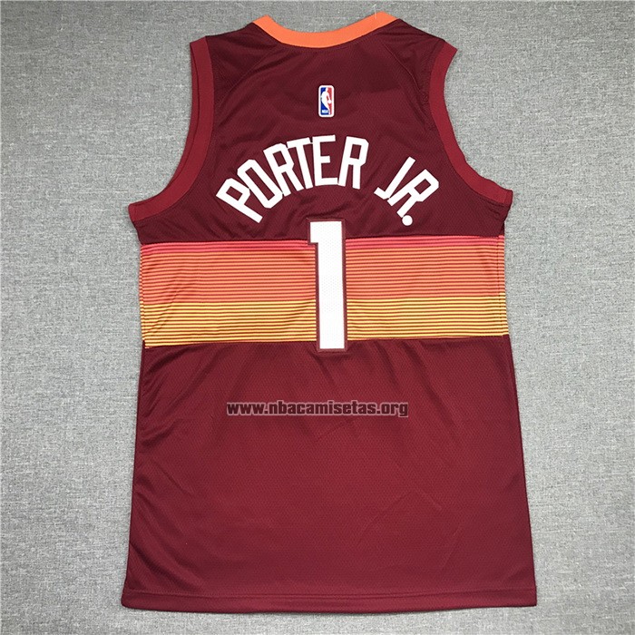 Camiseta Denver Nuggets Michael Porter NO 1 Ciudad 2020-21 Rojo
